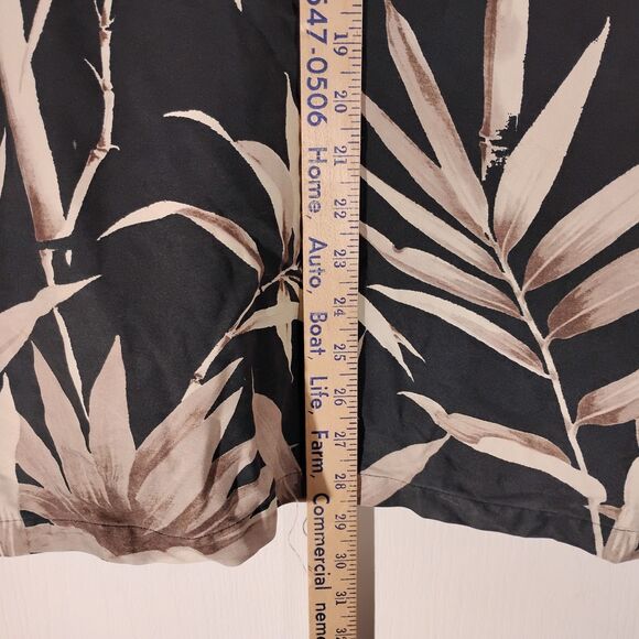 Tori Richard hawaiian shirt mens M Medium black floral all over 100% silk - Picture 5 of 7